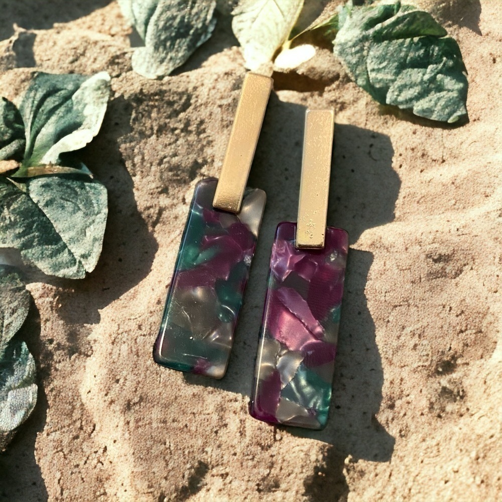 Graphic Geometric Drop Earrings